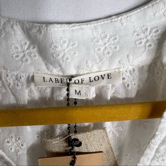 LABEL OF LOVE White Eyelet Short Sleeve Dress NWT Medium - Picture 2 of 6